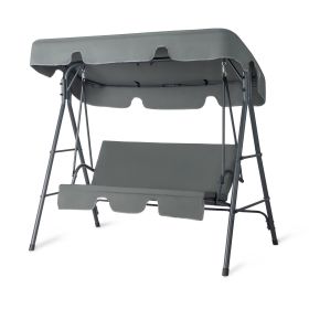 68*43*60 inch Dark Gray KD Style with Cushion Canopy Iron Oxford Fabric 250kg Iron Swing Set